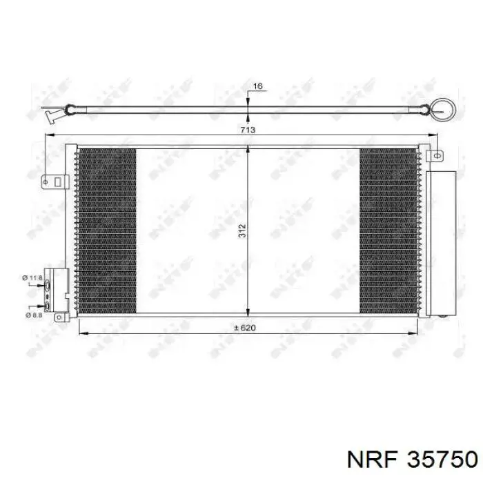 Радіатор кондиціонера 35750 NRF