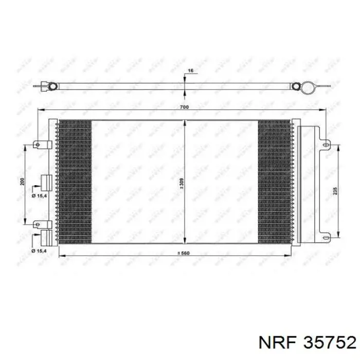 35752 NRF радіатор кондиціонера