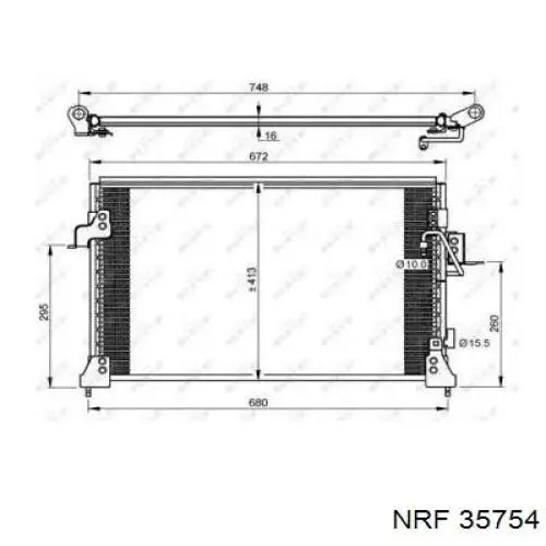 35754 NRF радіатор кондиціонера