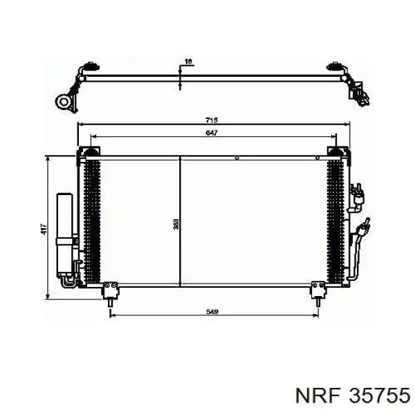 Радіатор кондиціонера 35755 NRF