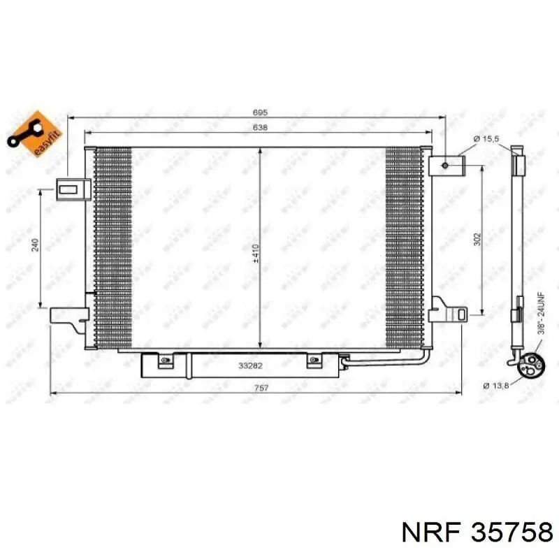 Купити AC369000P Mahle Original Радіатор системи охолодження кондиціонера