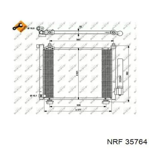 35764 NRF радіатор кондиціонера