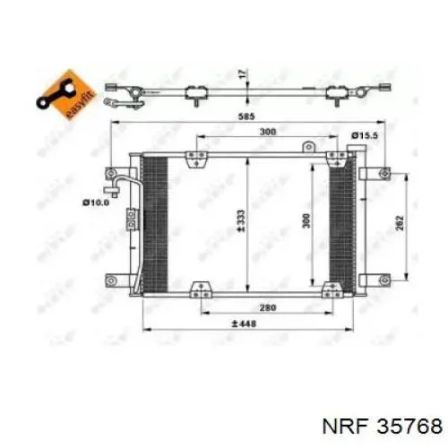 35768 NRF радіатор кондиціонера