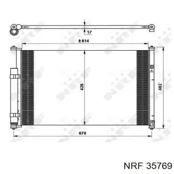 Купити 35769 NRF Радіатор системи охолодження кондиціонера