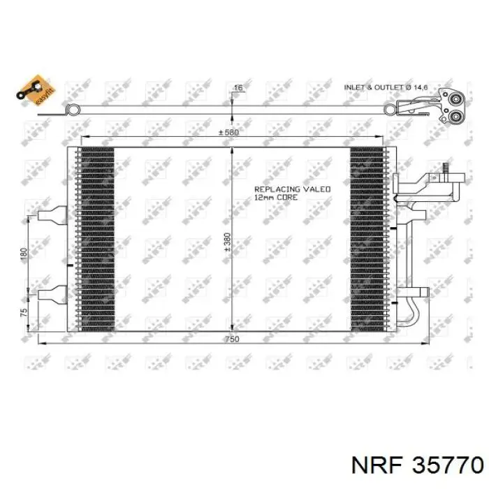 35770 NRF радіатор кондиціонера