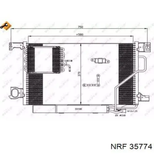 Радіатор кондиціонера 35774 NRF