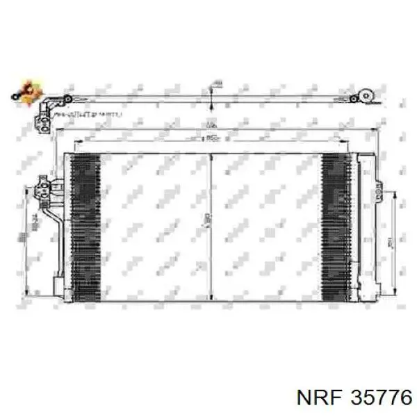 Купити 35776 NRF Радіатор системи охолодження кондиціонера