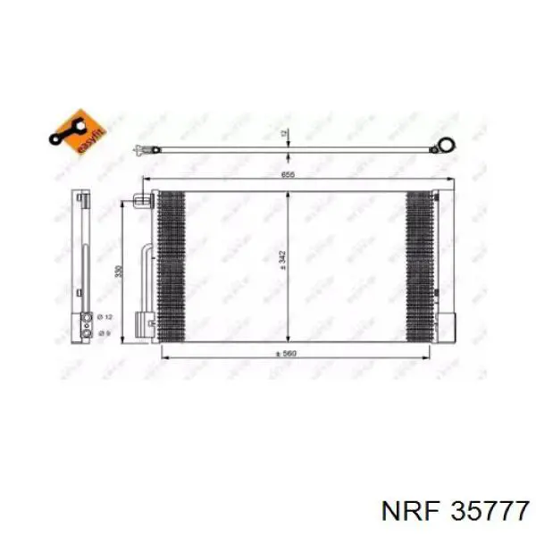 Радіатор кондиціонера 35777 NRF