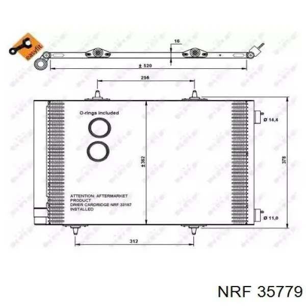35779 NRF радіатор кондиціонера