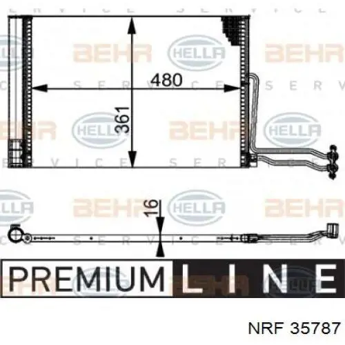 Конденсатор кондиціонера NRF 35787 ціна, від 93.45 USD