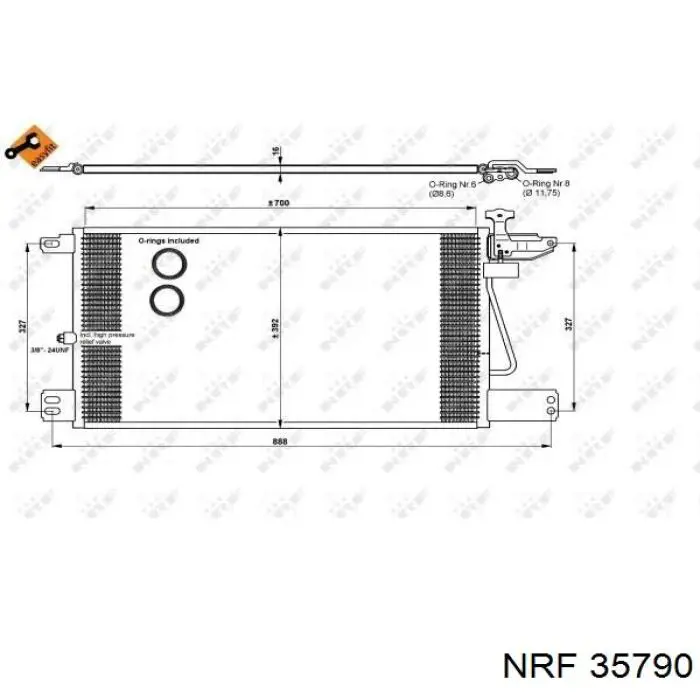 35790 NRF радіатор кондиціонера