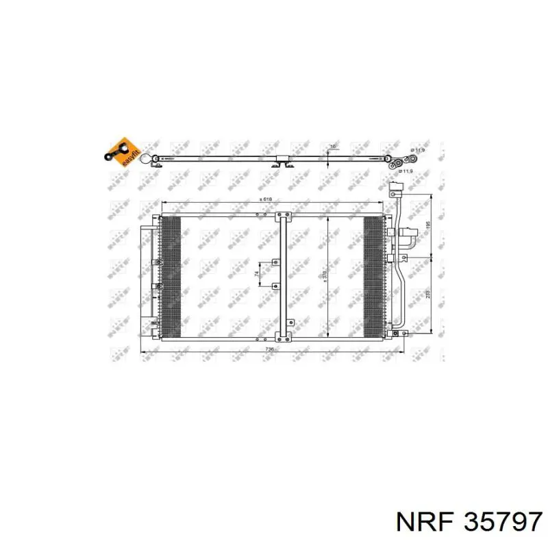35797 NRF радіатор кондиціонера