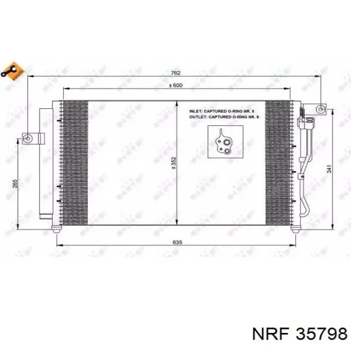 Купити 35798 NRF Радіатор системи охолодження кондиціонера
