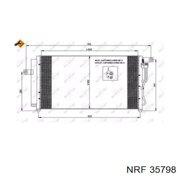 35798 NRF радіатор кондиціонера