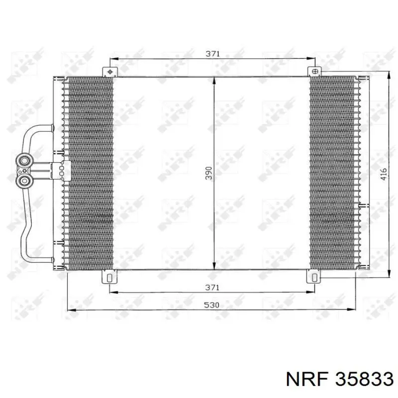 35833 NRF радіатор кондиціонера