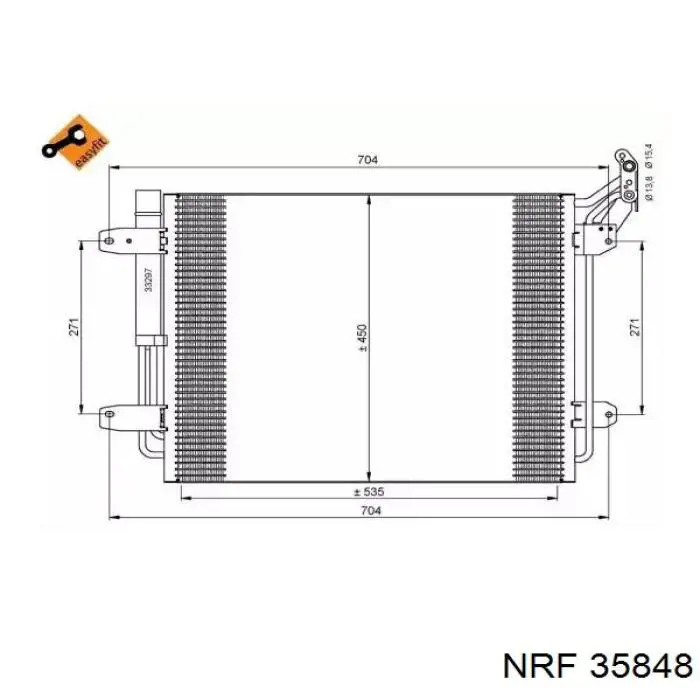 35848 NRF радіатор кондиціонера