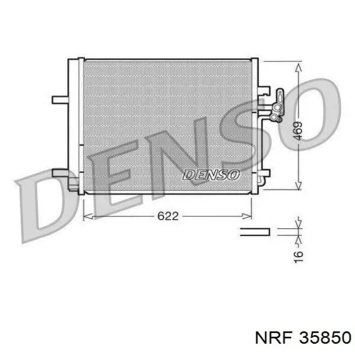 35850 NRF радіатор кондиціонера