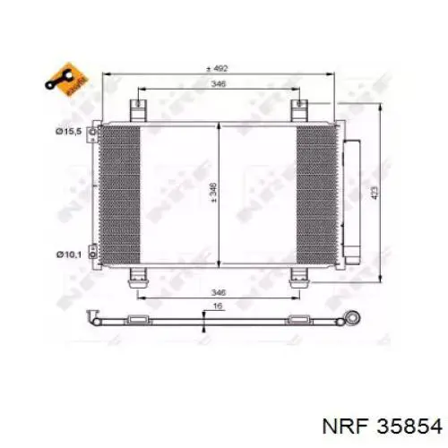 Купити 35854 NRF Радіатор системи охолодження кондиціонера
