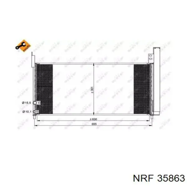 35863 NRF радіатор кондиціонера
