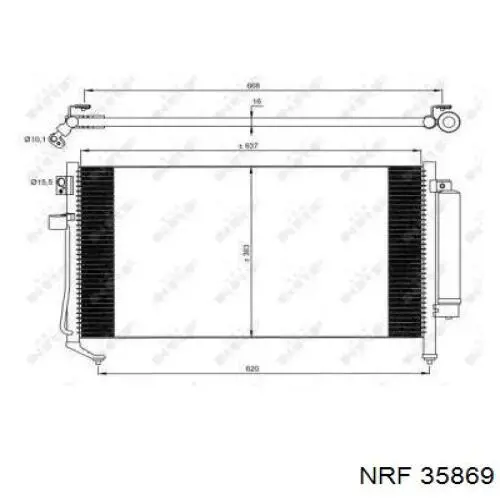 35869 NRF радіатор кондиціонера