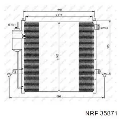 35871 NRF радіатор кондиціонера