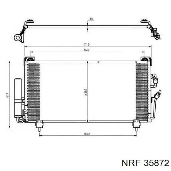Радіатор кондиціонера 35872 NRF