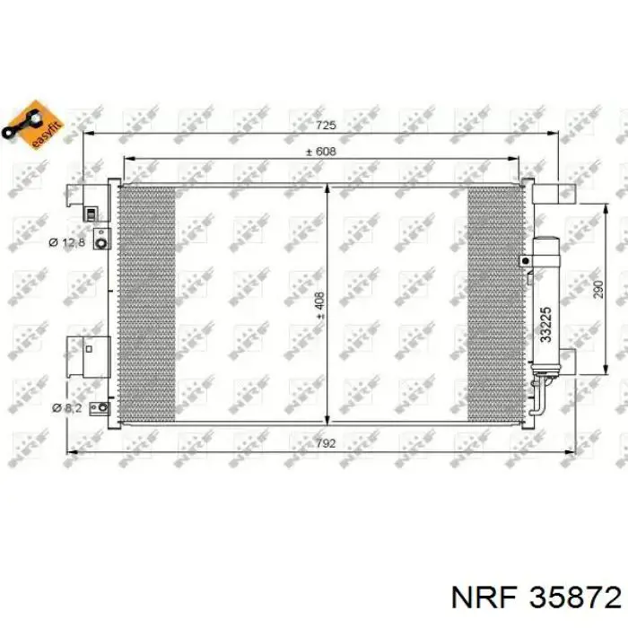 35872 NRF радіатор кондиціонера