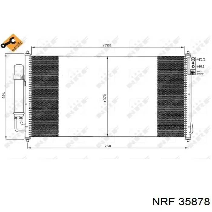 Купити 35878 NRF Радіатор системи охолодження кондиціонера