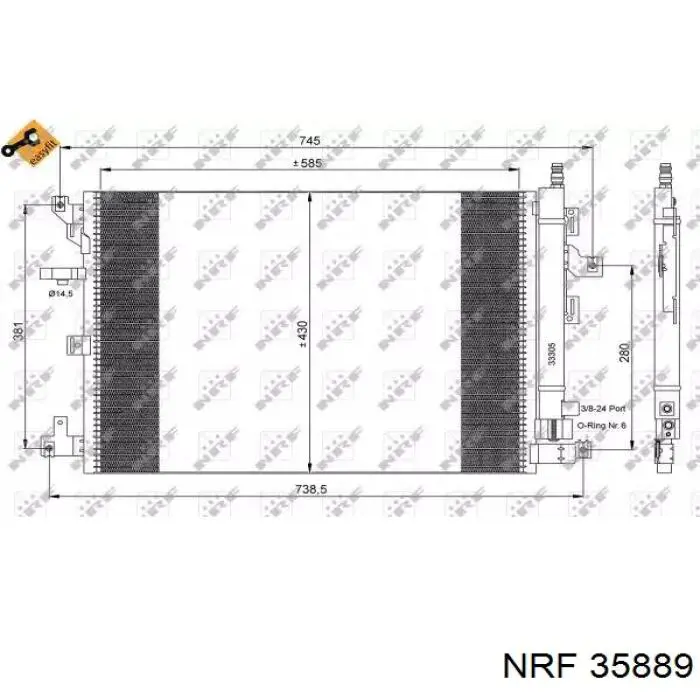35889 NRF радіатор кондиціонера