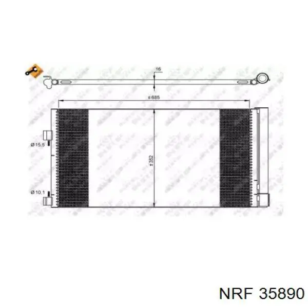 Конденсатор кондиціонера NRF 35890 ціна, від 97.28 USD