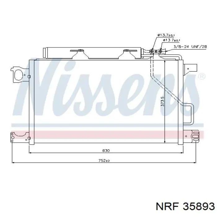 35893 NRF радіатор кондиціонера