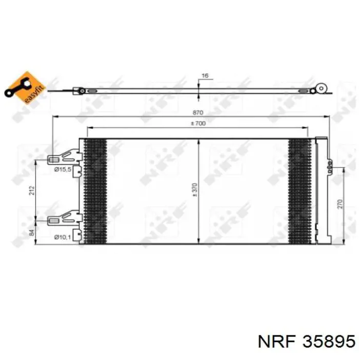 Радіатор кондиціонера AC363000P Mahle Original