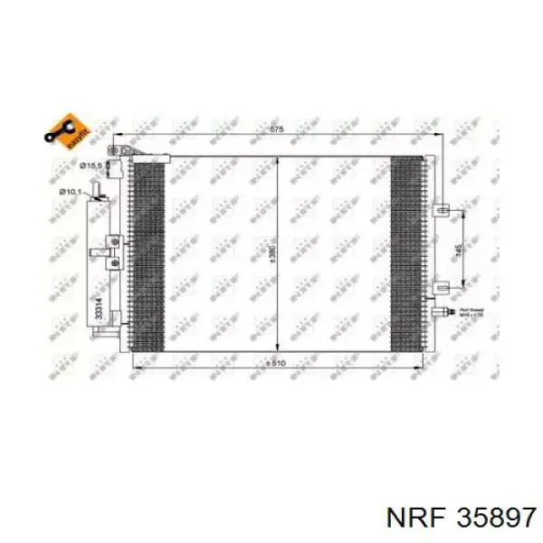 Купити 35897 NRF Радіатор системи охолодження кондиціонера