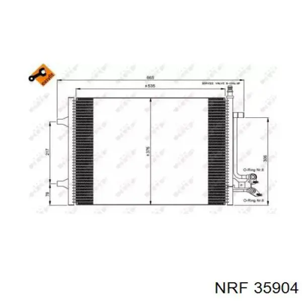 Купити 35904 NRF Радіатор системи охолодження кондиціонера