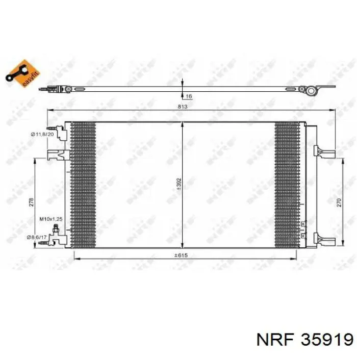 35919 NRF радіатор кондиціонера