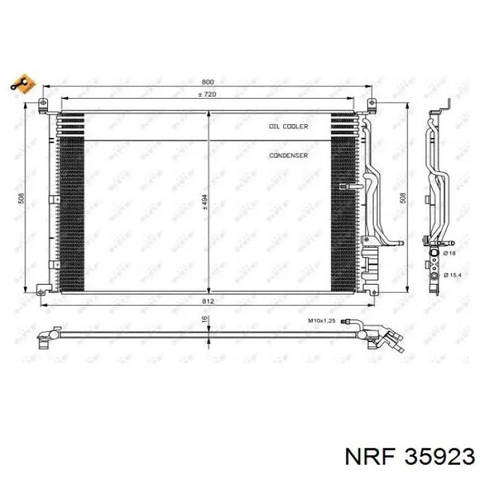 35923 NRF радіатор кондиціонера