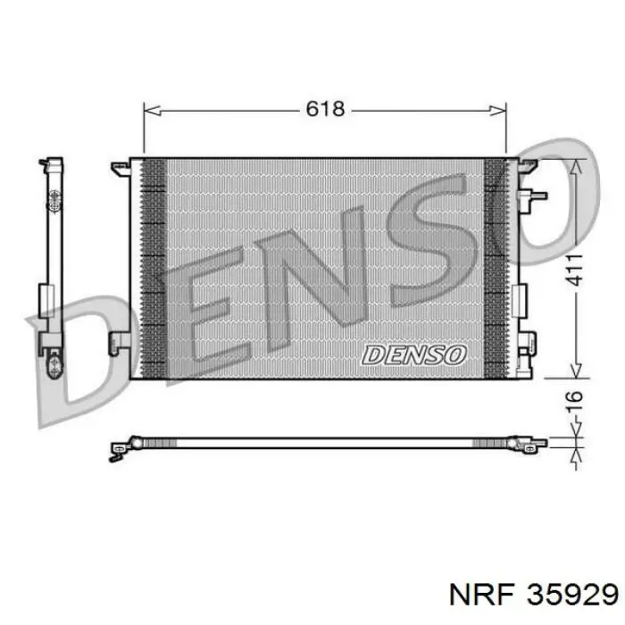Радіатор охолодження кондиціонера NRF 35929
