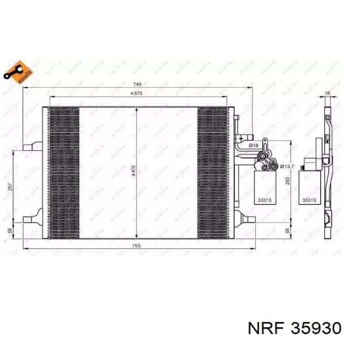 Радіатор кондиціонера RC940159 Signeda
