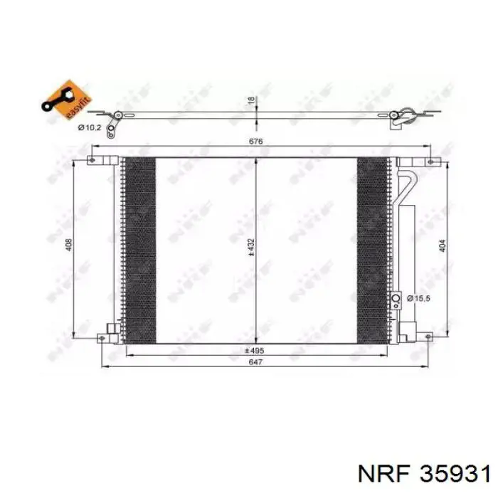 35931 NRF радіатор кондиціонера