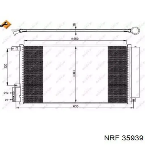 35939 NRF радіатор кондиціонера