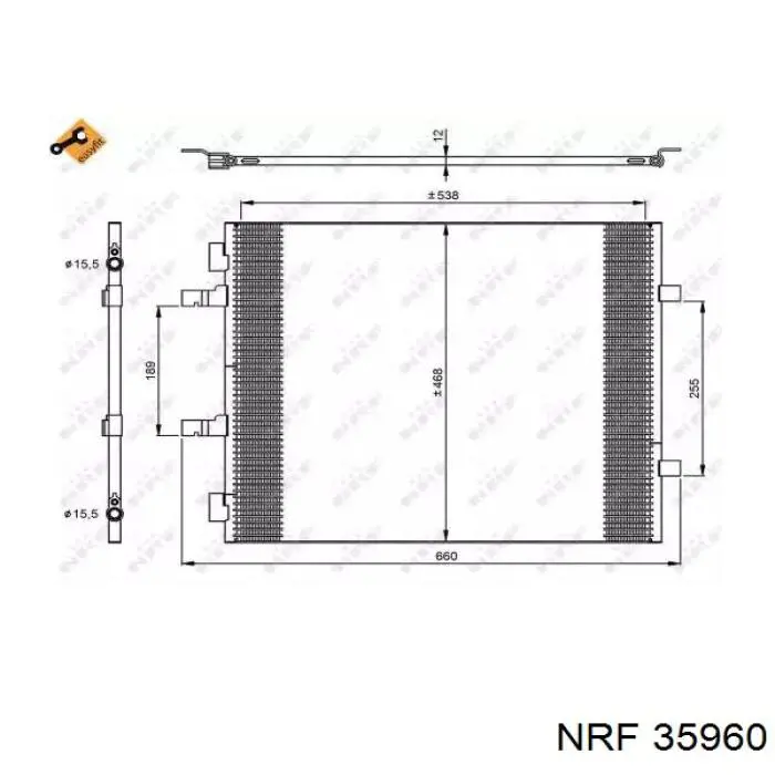 35960 NRF радіатор кондиціонера