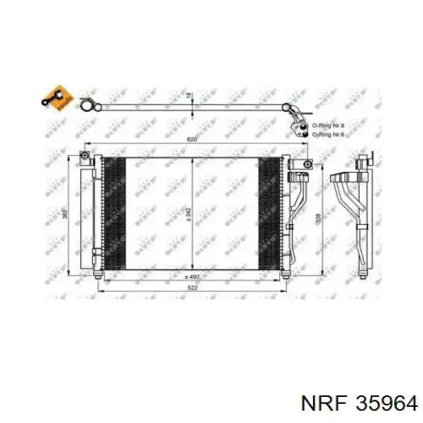 35964 NRF радіатор кондиціонера