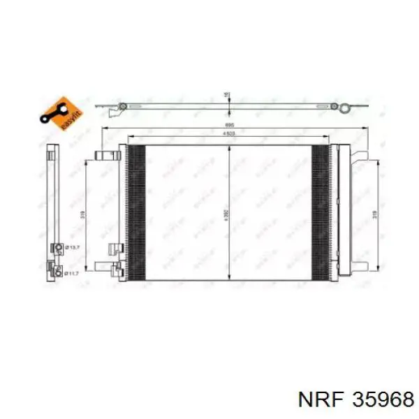 Радіатор кондиціонера KTT110766 Thermotec