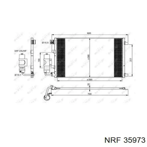 35973 NRF радіатор кондиціонера