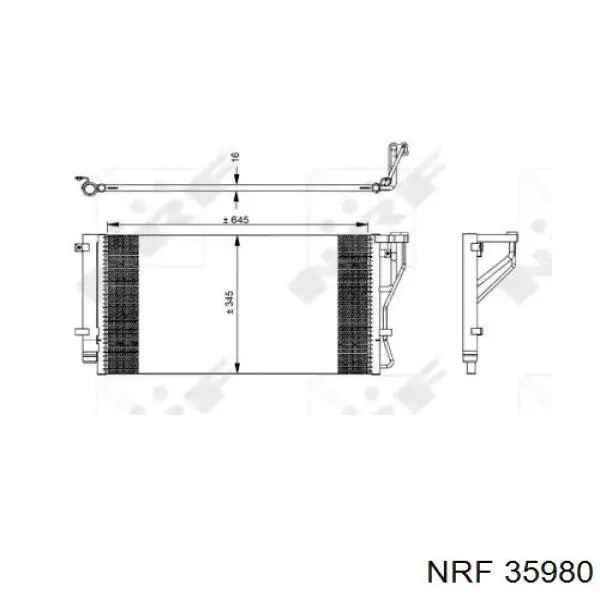 Купити 35980 NRF Радіатор системи охолодження кондиціонера