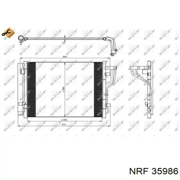 35986 NRF радіатор кондиціонера