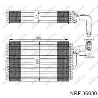 36030 NRF радіатор кондиціонера салонний, випарник
