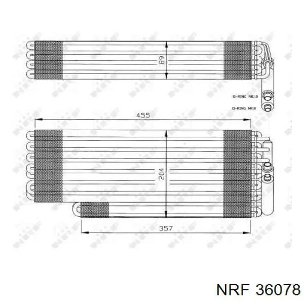 36078 NRF радіатор кондиціонера салонний, випарник