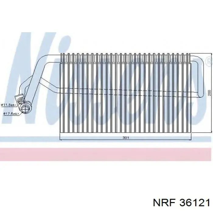 Випаровувач кондиціонера NRF 36121 ціна, від 25.34 USD
