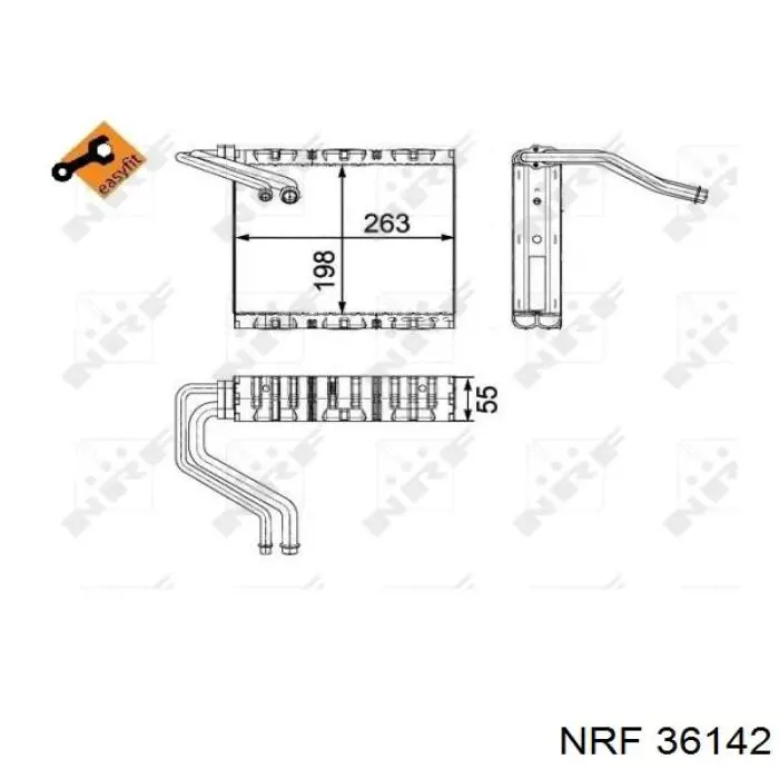 Випаровувач кондиціонера 36142 NRF
